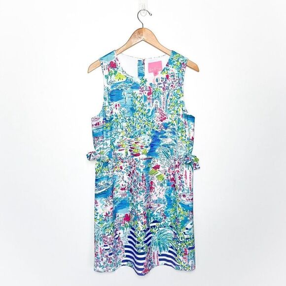 Lilly Pulitzer Marli Postcards From Positano Engineered Stretch Crepe Dress - Picture 2 of 13